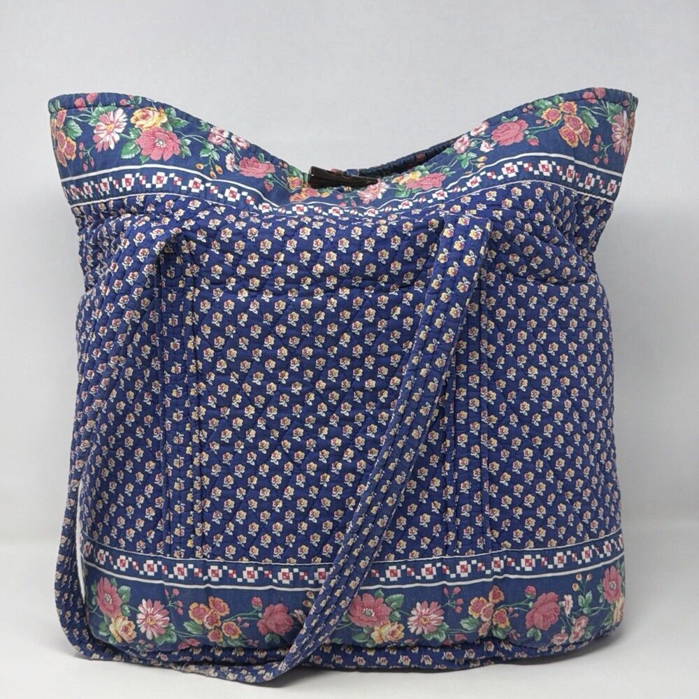 Vera Bradley Royal Fall 1992 Tote Bag Vintage USA Floral Quilted Purse READ